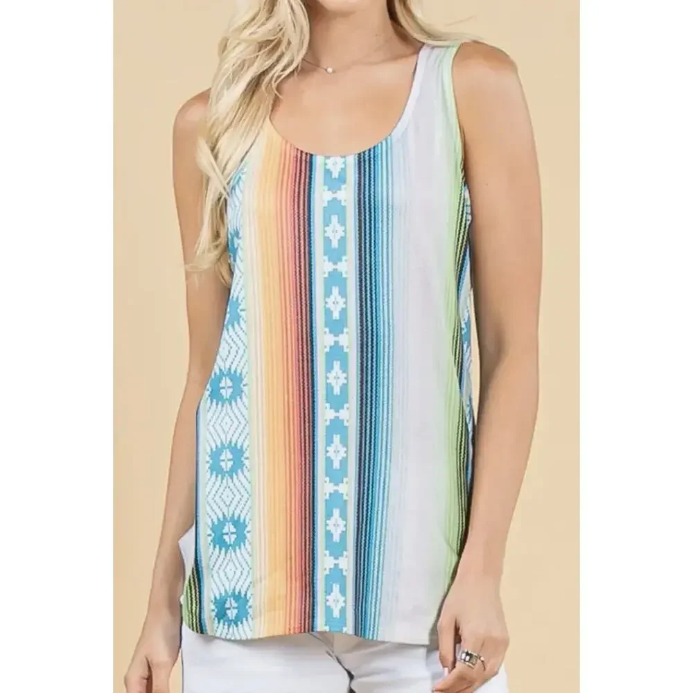 Avery - Soraya Print Scoop Neck Tank - XLarge - Picture 2 of 6